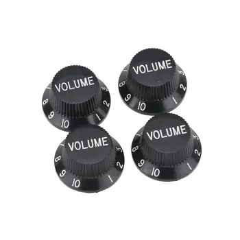 

Musiclily Pro Imperial Inch Size Volume Control Knobs for USA Made Strat Style Electric Guitar, Black (Set of 4)