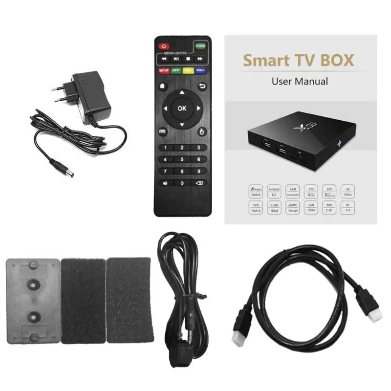 X96 X96 Вт Android 7,1 ТВ приставка Amlogic S905W 2+ 16 Гб/1+ 8 Гб Поддержка bluetooth 2,4 ГГц WiFi HD 4K медиаплеер телеприставка ЕС/США