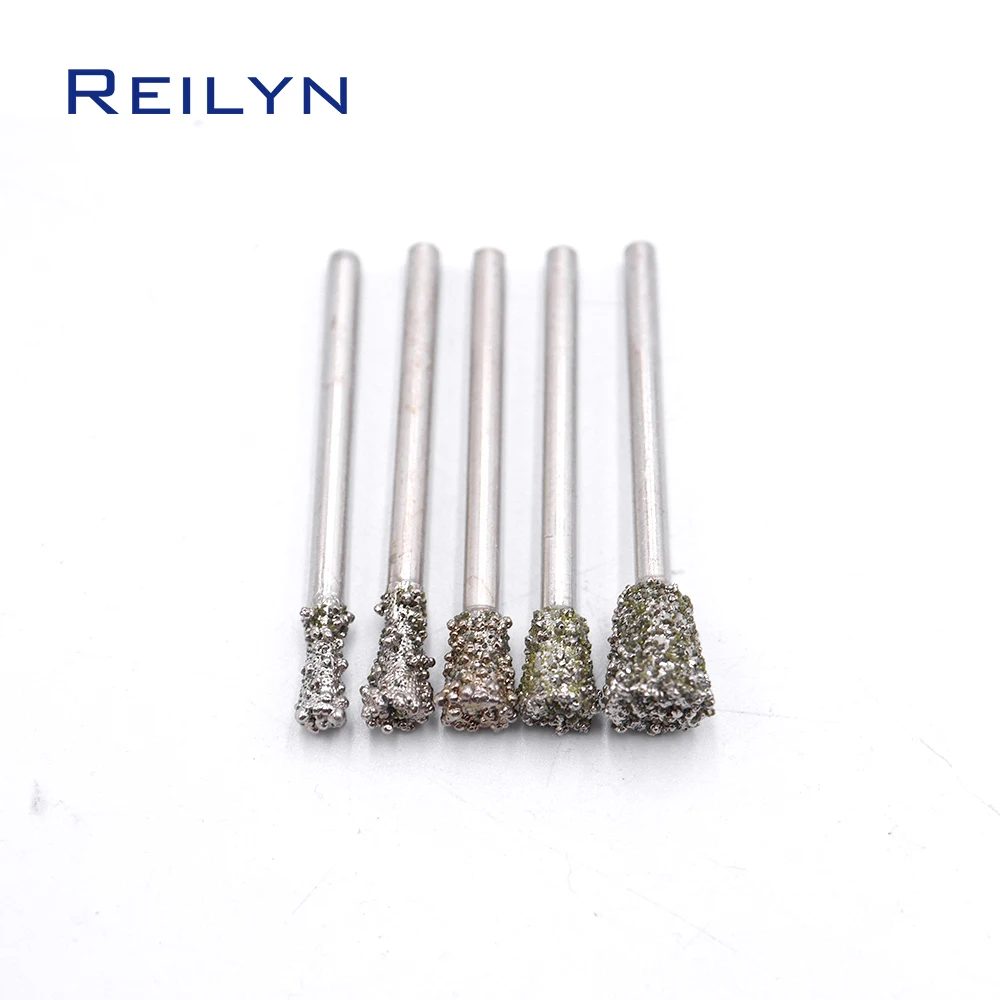 coarse grade rough grit Emergy diamond abrasive bits peeling needle C7 type flat end die grinder/dremel/rotary tools