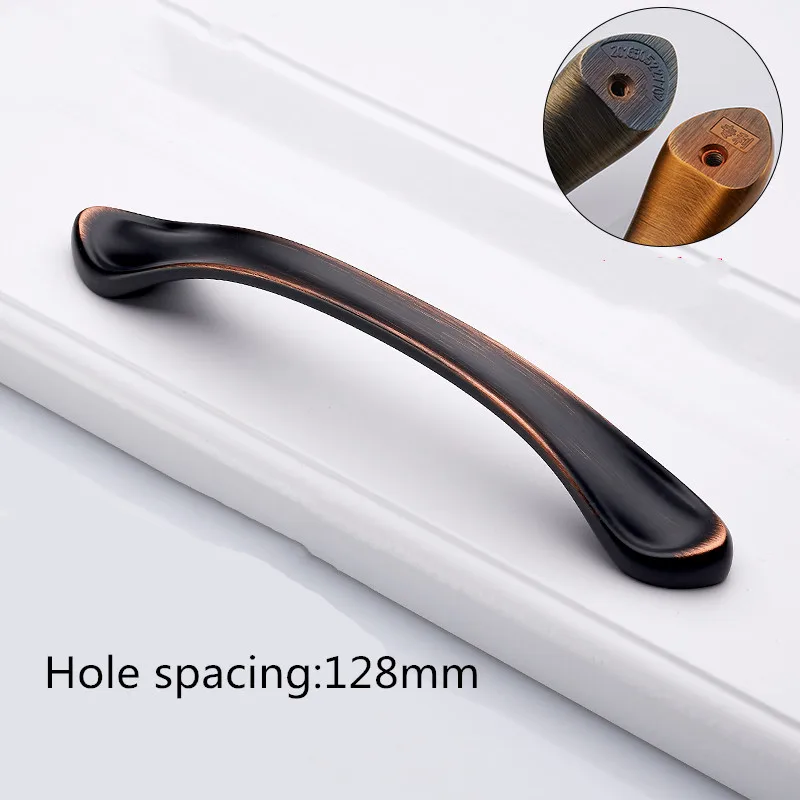 128mm Американский стиль Dooroom шкаф из цинкового сплава ручки для двери кухонного шкафа ручки для выдвижных ящиков модная мебель металлическая ручка - Цвет: 128mm