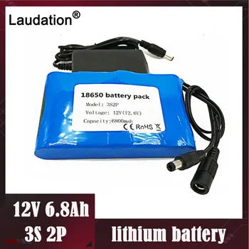 

laudation 3s bms 12v Battery pack Portable Super Rechargeable 12 volt Li-ion Battery DC12.6V 6800mAh CCTV/Cam Monitor+1A charger