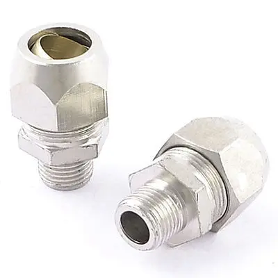 

2 x 1/8" PT Male Thread Hex Bushing Hydraulic Quick Adapter for 10mm Tube