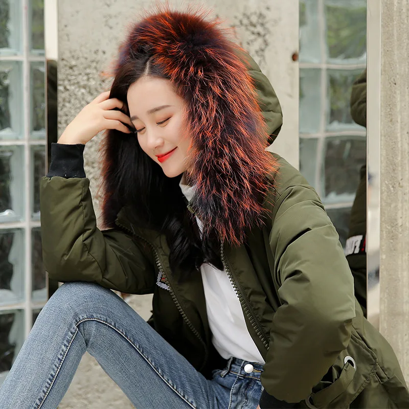 

Down Jacket Cotton-padded Clothes Women's Mid-length 2018 New Style Winter Korean-style Thick Waist Hugging Cotton-padded Jacket