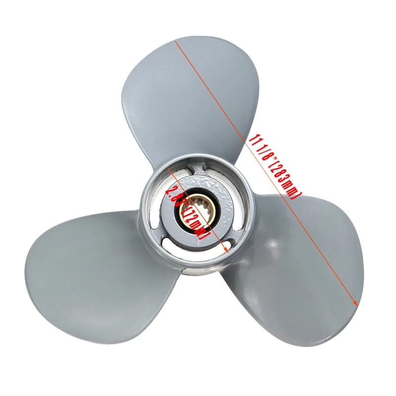 58130-ZV5-012AH 11 1/8 X 13 for Honda 35-60HP Outboard Propelle Propeller 3 Blades 13 Spline Tooths