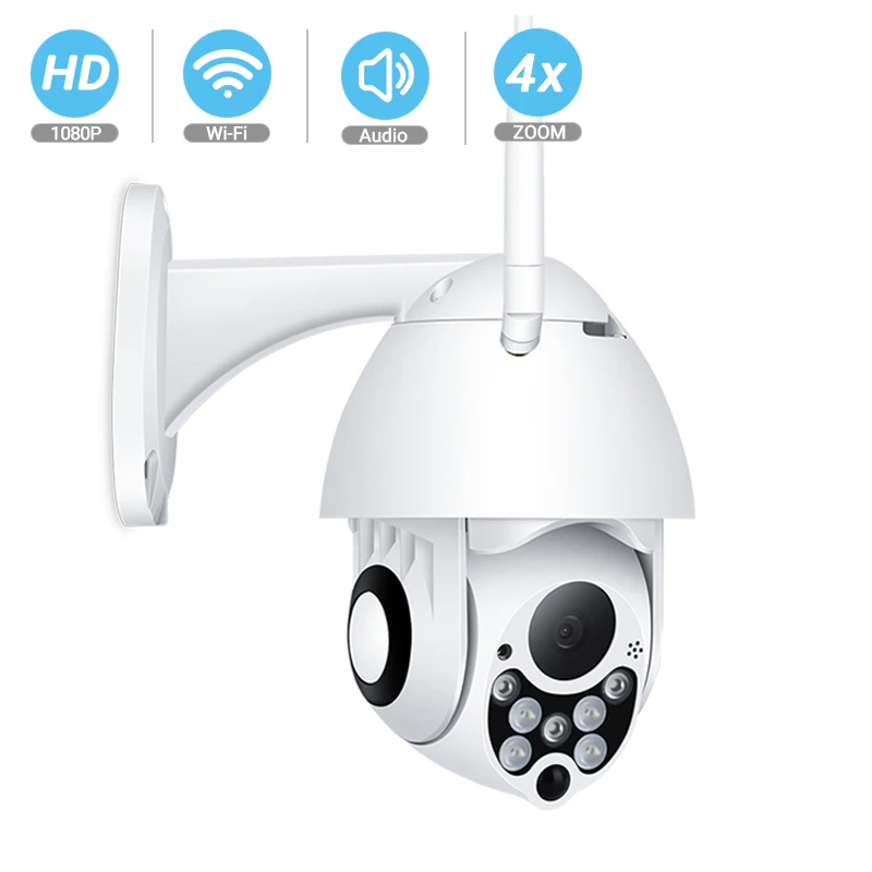 Besder 1080P Wifi PTZ IP камера безопасности наружная скоростная купольная камера IP66 Водонепроницаемая аудио беспроводная WiFi камера видеонаблюдения