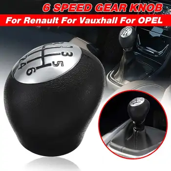 

6 Speed PU Leather Gear Shift Shifter Knob Lever Stick for Renault Megane Laguna Scenic For Vauxhall for Opel 2007-2017