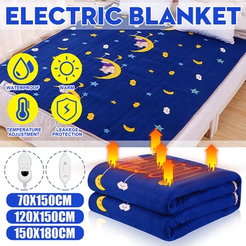 

180x150cm 220V Winter Electric Blanket Heater Single Double Body Warmer Heated Blanket Electric Heating Blanket Warm Pad US Plug
