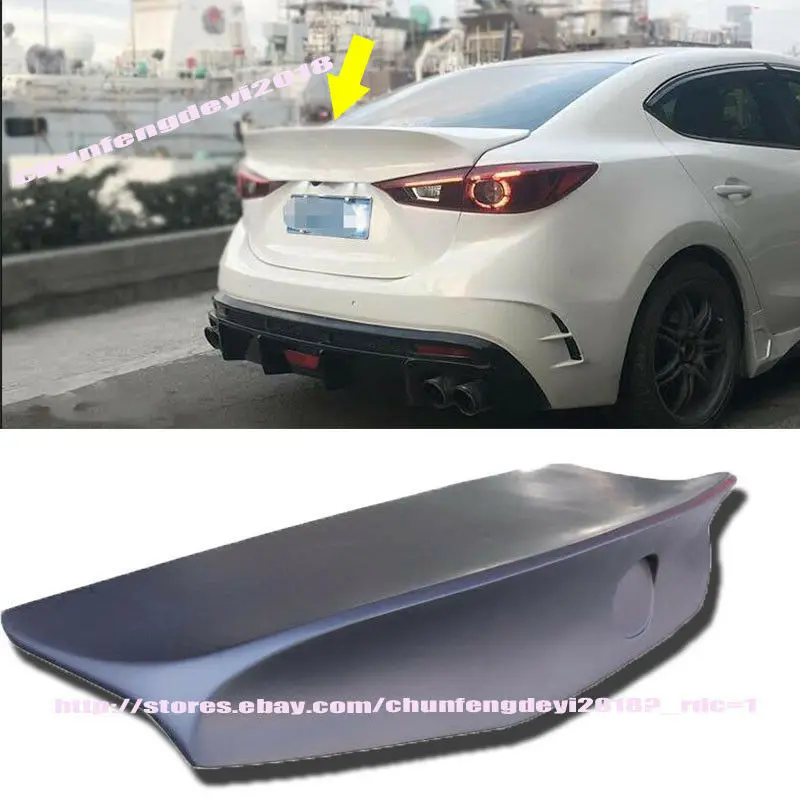 

For Mazda 3 AXELA 2014-2017 Lip Spoiler Rear Trunk Tail Wing Factory Style Prime Car accessories Car modification