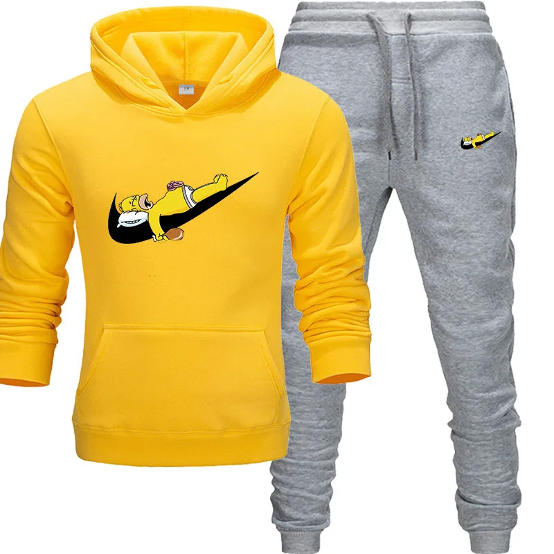 Новые модные толстовки мужские спортивные забавные и cuteSweatshirt+ спортивные костюмы повседневное плотное худи с длинными рукавами - Цвет: 7