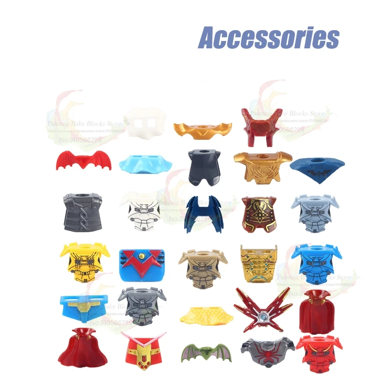10 Pcs/lot MOC Cloaks Clothes Wings Accessories For Building Blocks Movie Figures Bat Wars Creative Toys For Children Kids Gifts