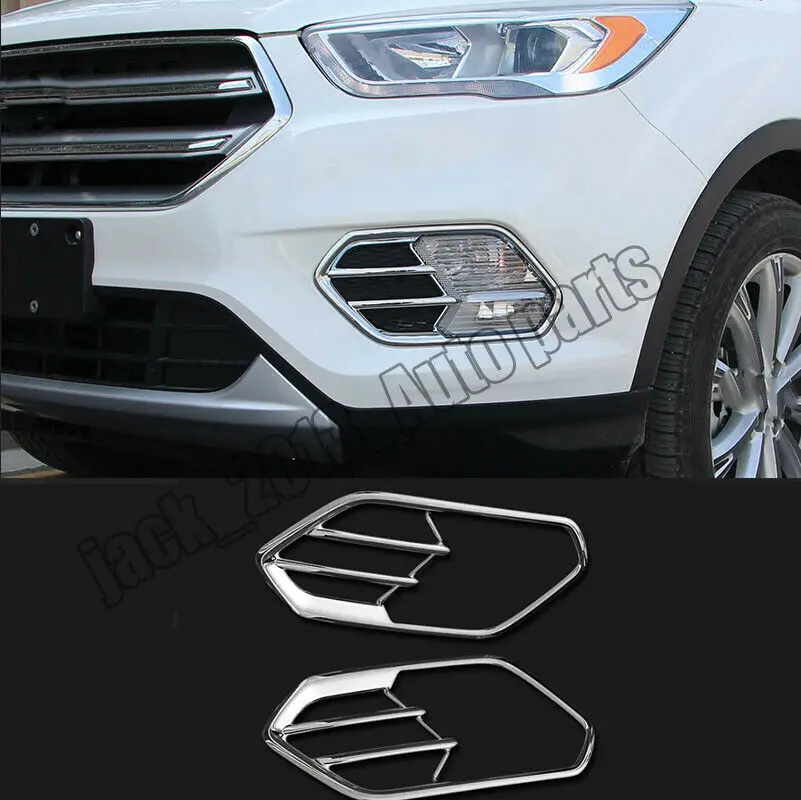 Модификация автомобиля, автомобильные аксессуары ForFord Kuga Escape, хромированный передний противотуманный светильник, накладка на капот, 2 шт