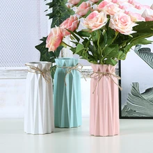 Оригами пластиковая ваза художественная ваза фигурки домашний декор имитация керамической ваза для цветов и растений горшок Цветочная корзина скандинавские Модные ремесла