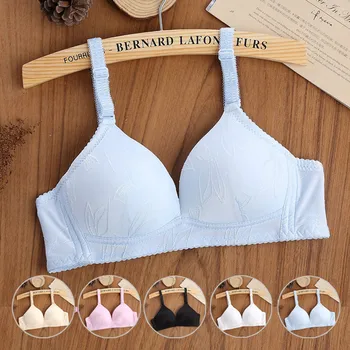 

Hot Sales Non-Steel Ring Boneless Students GIRL'S Development Period Bra Thin Light Color Thin Small Bust School Uniform Versati