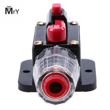 

40A 12V Car Truck Audio Solar Energy Inline Circuit Breaker Reset Fuse Holder Stereo Amplifier Refit Fuse Adapter