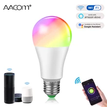 15 Вт WiFi Ampoule светодиодный E27 RGBW умная лампочка B22 E14 RGB WiFi лампа интеллектуальная лампада alexa google home Echo google Assistant