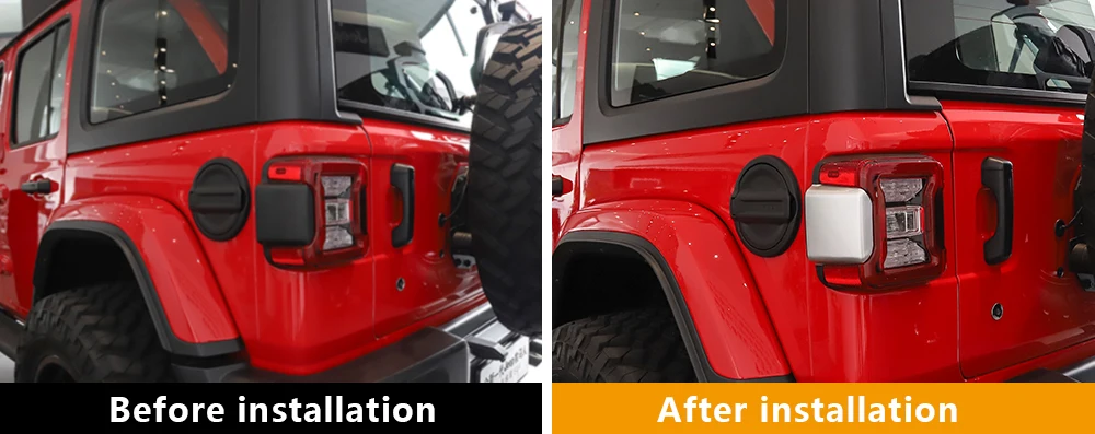X1 SHINEKA Stickers for Jeep Wrangler JL 2018 Up 3D Car Rear Tail Light Lamp Decoration Cover Trim Stickers Exterior Accessories