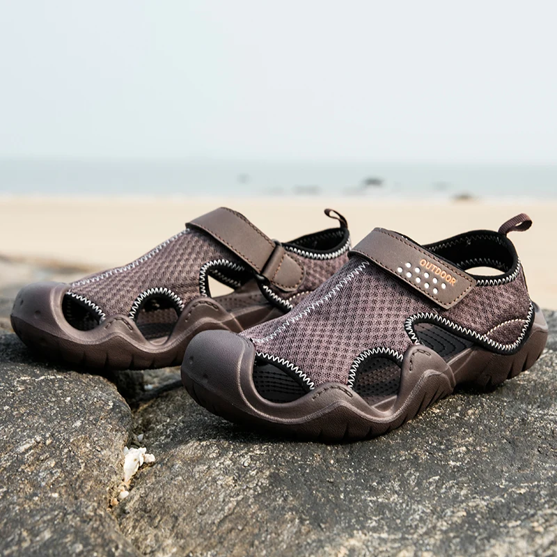 New Summer Men Mesh Beach Sandals