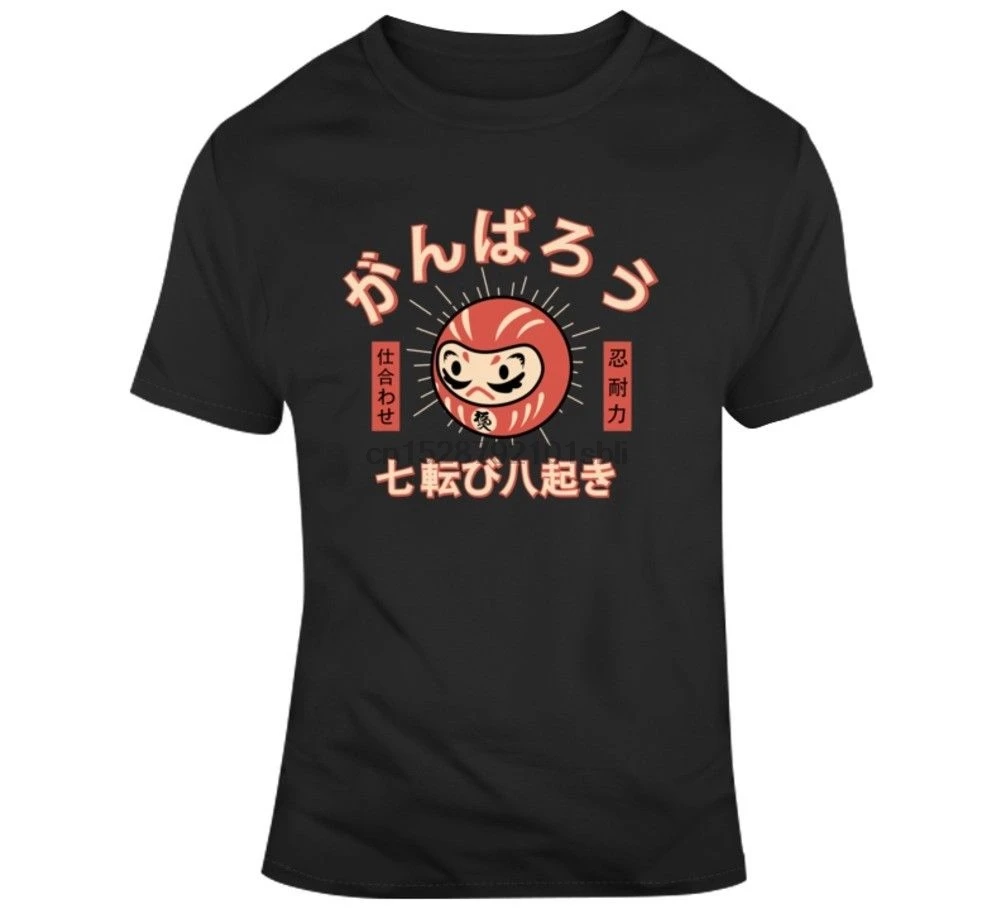 Традиционная японская футболка Daruma Doll Bodhidharma Zen с буддистским принтом крутая