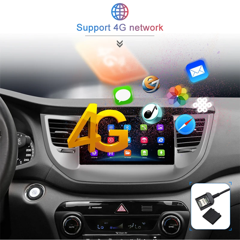 Sale Junsun V1 2G+32G Android 8.1 For Tucson 3 iX35 2016 2017 Car Radio Multimedia Video Player Navigation GPS 2 din dvd 4