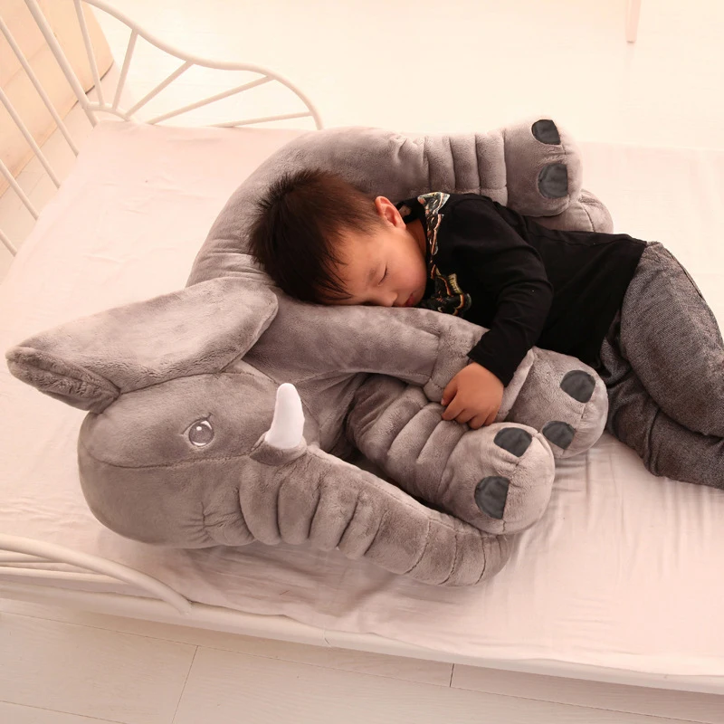 1 PC 40/60cm Cute Infant Super Soft Appease Elephant Playmate Calm Doll Baby Appease Plush Toys Elephant Pillow for Kids Gift-0