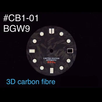 

Free Delivery Made for 3D Carbon Fiber Luminous Watch Modification Accessories Skx007 Abalone Warrior