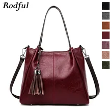 Большая кожаная сумка через плечо, женские сумки, сумка-тоут, Ретро стиль, с кисточками, Китай, женские ручные сумки для женщин, bolsa feminina
