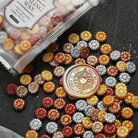New Sunflower Sealing Wax Seal Stamp Pearl Wax Beads 100 Retro Envelope Wedding Wax Printing Craft Decoration Card Making Tool