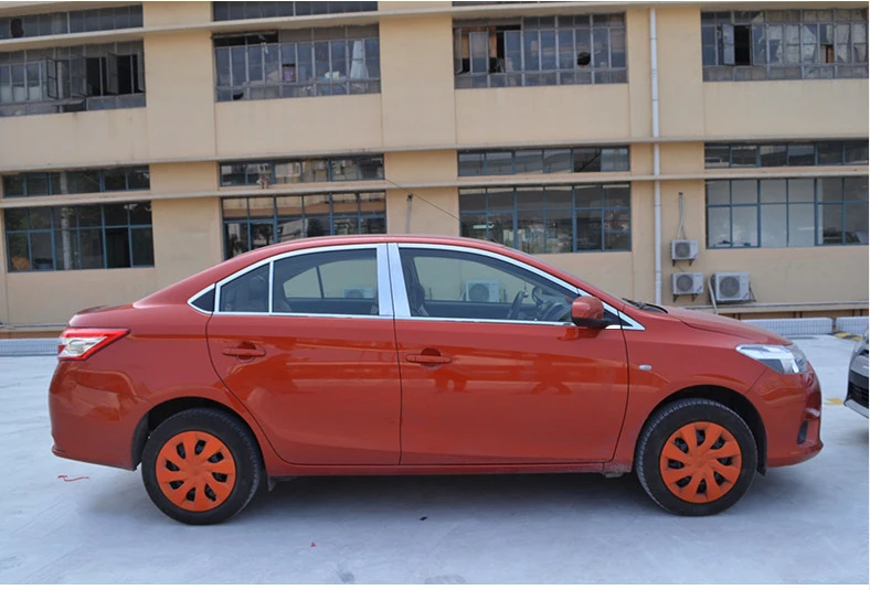 Нержавеющая сталь внешний подоконник крышка планки для toyota vios yaris седан стайлинга автомобилей