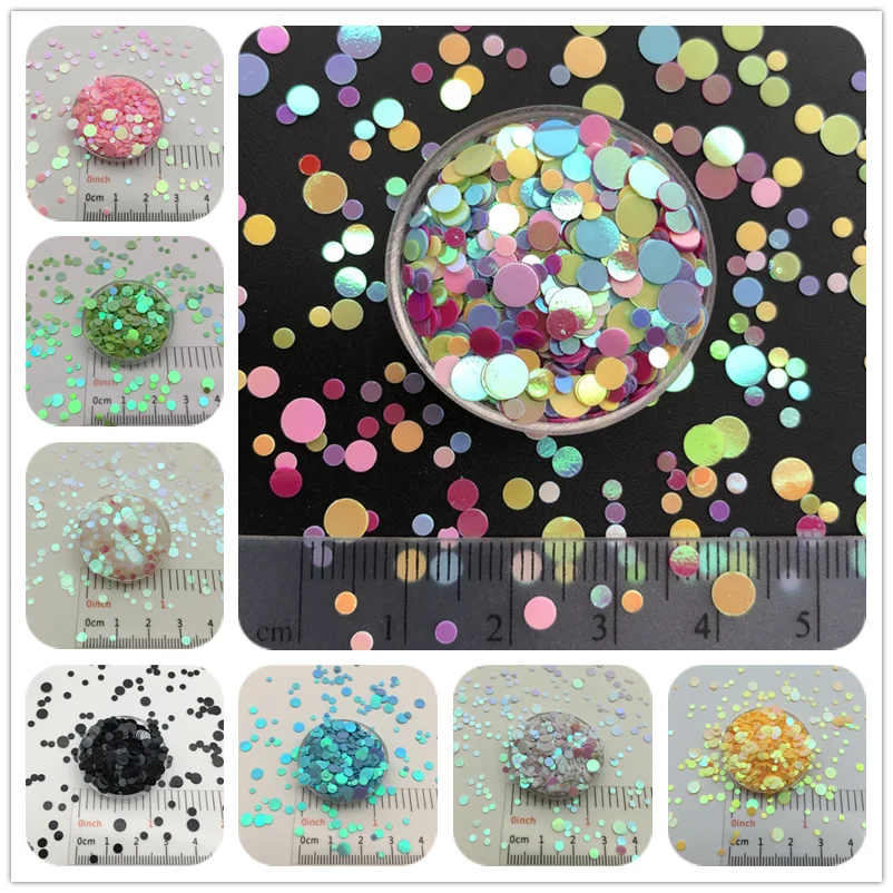 30g 2mm 3mm 4mm Dot Loose Sequins Glitter Paillettes For DIY Nail Craft,Craft Filler, Wedding Decoration confetti