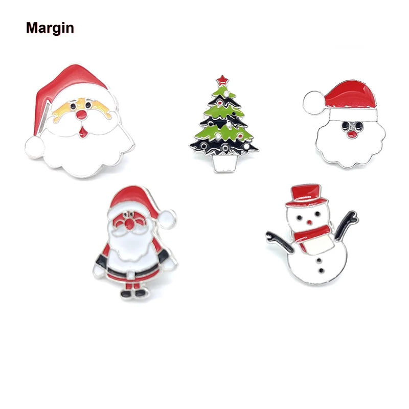 

High Quality Collection Enamel Pin Cartoon Santa Claus Christmas Tree Snowman Brooch Lapel Pin Custom Badge Gift for Kids Girl