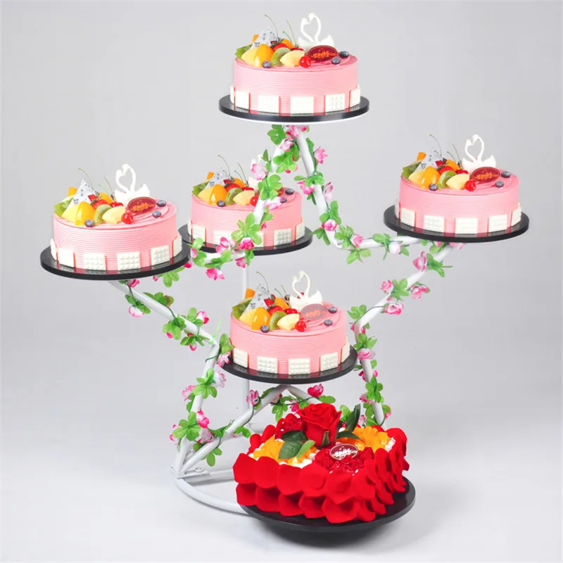 

HOT SALES 6-Cup Capacity Metal Ferris Wheel Cupcake Holder Wedding Birthday Party Decor Cake Stand Display Rack Baking Tools