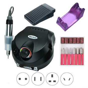 

35000/20000 RPM Electric Nail Drill Machine Set for Manicure Pedicure Gel Remover Strong Nail Drill File Left Hand Polishing Kit