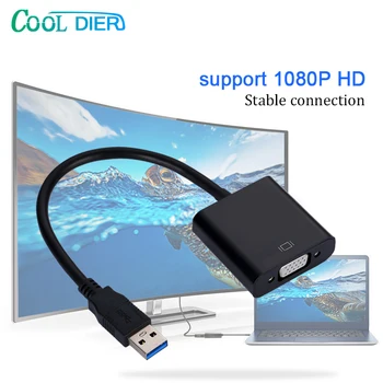 

2020 NEW High quality USB 3.0 To VGA Video display Adapter Cable Multi-display Converter Adapter For PC Laptop Windows 7/8/10
