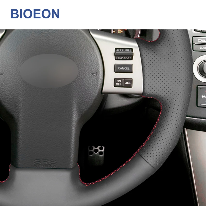 Черный PU искусственная кожа чехол на руль для Infiniti FX FX35 FX45 2003-2008 Nissan 350Z 2003-2009