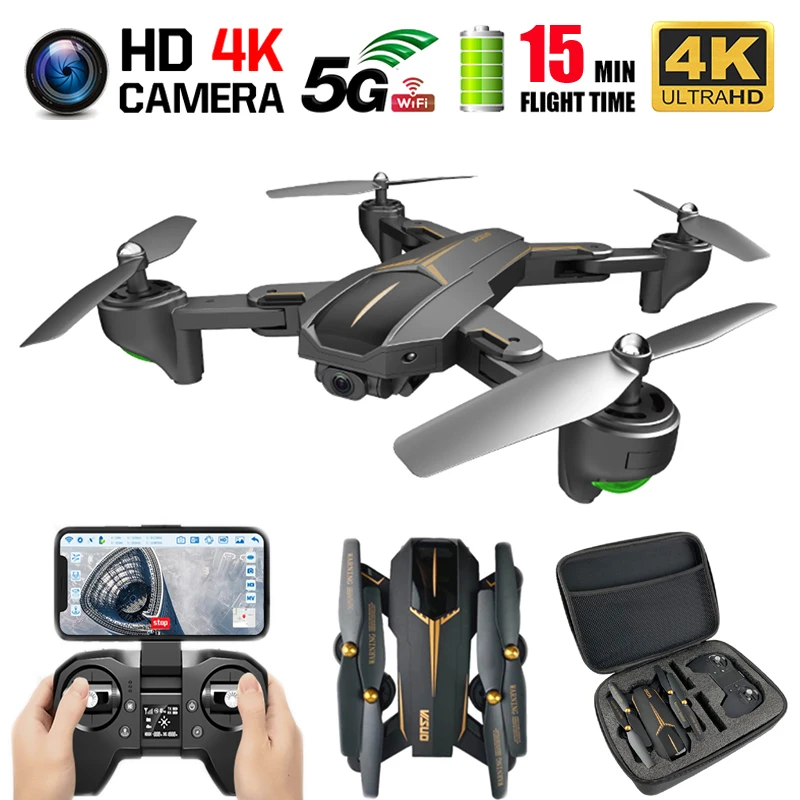 VISUO XS812 GPS Дрон с 4K HD двойной камерой 5G Wi Fi удержание высоты режим следования RC