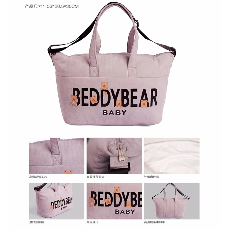 BEDDYBEAR многофункциональная вместительная сумка для мам модная Диагональная Сумка для подгузников сумки для беременных подгузников материнский и детский рюкзак