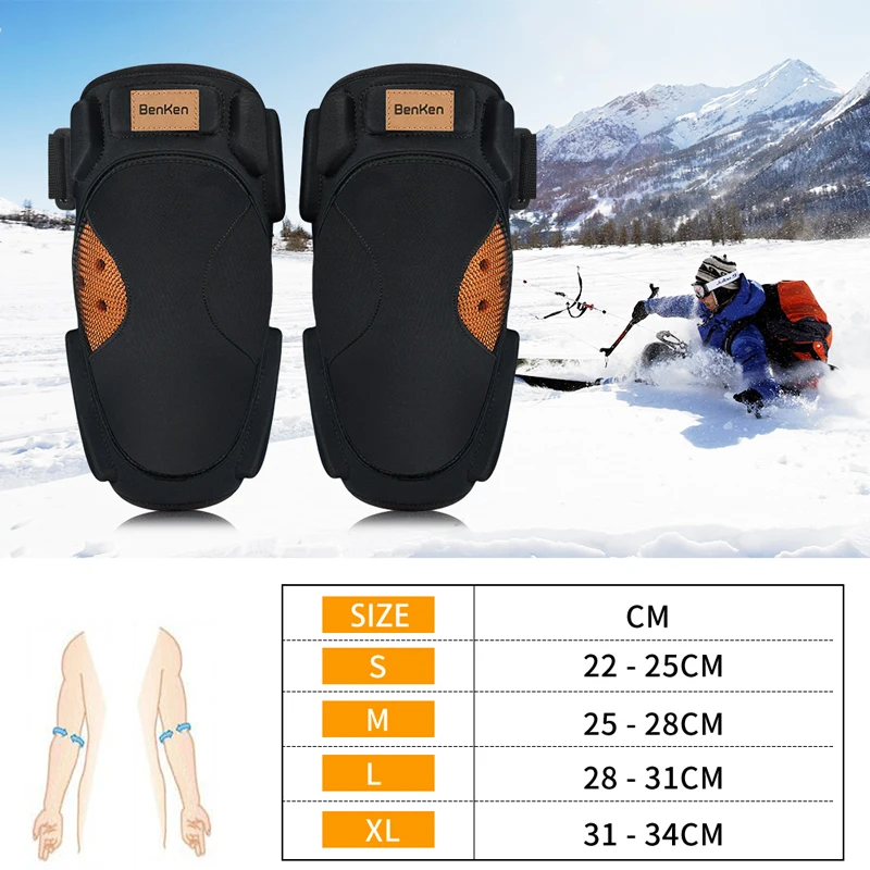BenKen sports elbow pads adjustable elbow compression sleeve ski skating skateboard roller skating outdoor extreme sports