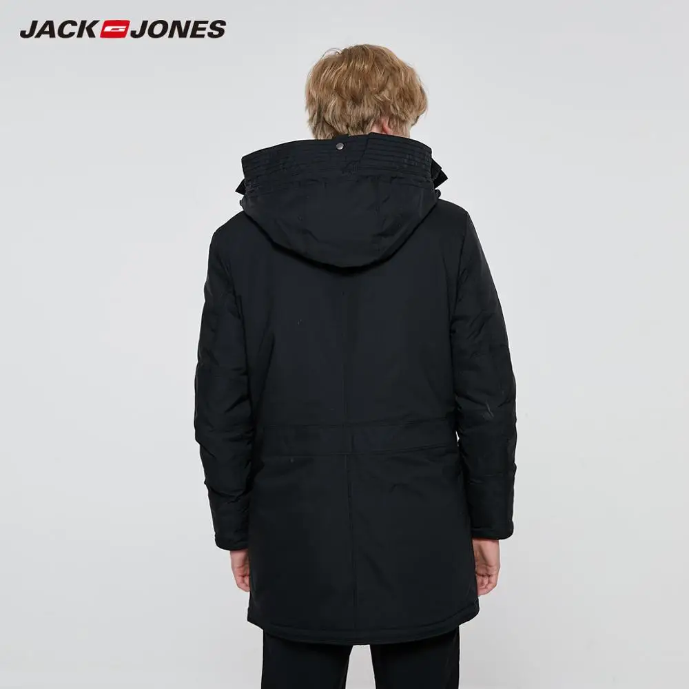 wonderful JackJones Men's Winter Hooded Parka Coat Long Jacket Luxury Overcoat 2019 New Menswear 218309511