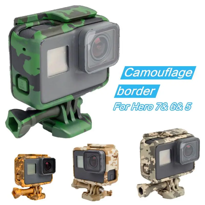 Портативная прочная антиосенняя камуфляжная цветная рамка для камеры Gopro 5 Hero 5 Gopro аксессуары