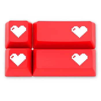 

Domikey SA abs doubleshot keycap pixel heart red for oem dsa sa cherry profile poker 87 104 gh60 xd64 xd68 xd84 xd96 xd75 xd87