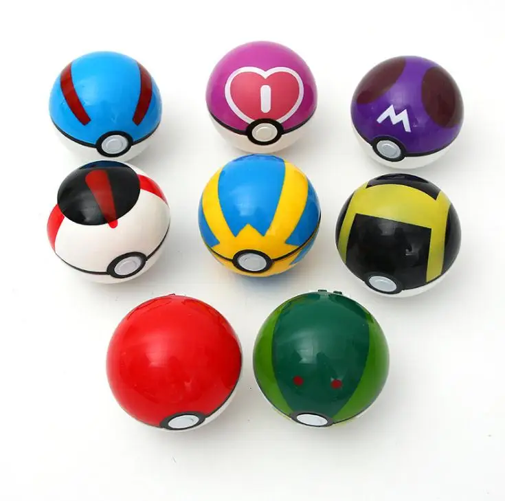 Действий 8 шт./компл. Pokeballs с коробкой Пикачу Рисунок игрушки для детей, подарок на день рождения, Pokect Mansters Пикачу Pokeballs модель игрушки