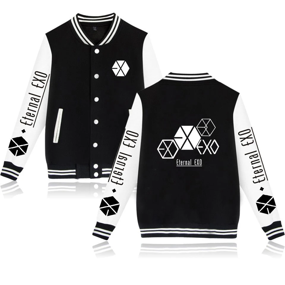 KPOP EXO планеты #5 куртка Kpop женская уличная одежда Casacas Para Hombre печатные бейсбольные