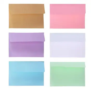 

100 Pcs Plain Blank Envelopes Kraft Paper Invitations Card Postcard Envelope for Writing Letters - 17.5x12.5cm (Random Color)