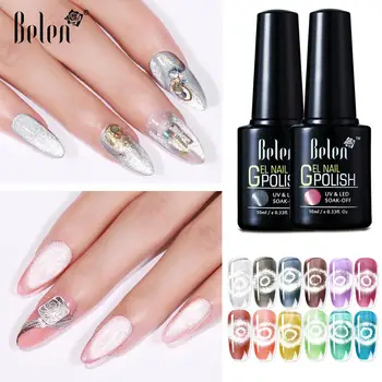 

Belen Crystal Snowlight 5D Cat Eye Gel Polish Soak Off UV LED Nail Varnish Primer Gel Polish Salon Manicure Nail Varnish 10ML