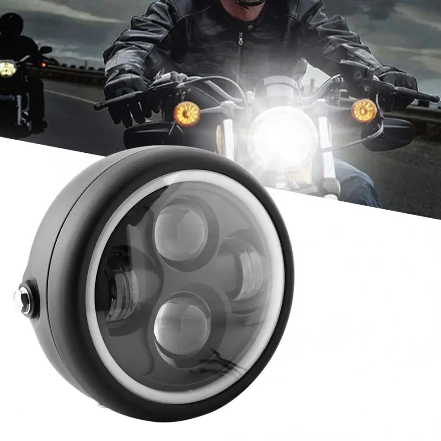 5.75 Universal Motorcycle Retro Bright LED Headlight Motorbike Round