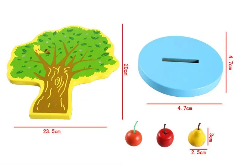 Новые материалы montessori Обучающие деревянные игрушки, сделай сам, магнитные яблока груши дерево 3D Пазлы игрушки для детей