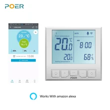 WiFi Smart Thermostat Temperature Controller for gas boiler electric
underfloor heating humidity display works with Alexa