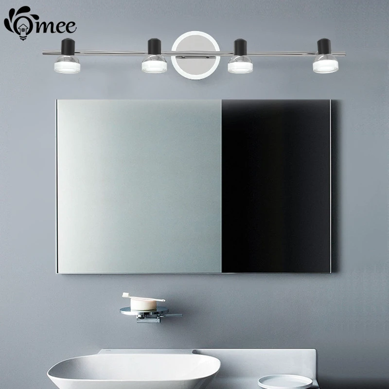 Indoor Led Wall Light Mirror Wall Lamp White Waterproof Vanity Lights Lighting Bathroom Restroom Mirror Makeup Light Silver Vanity Lights Aliexpress