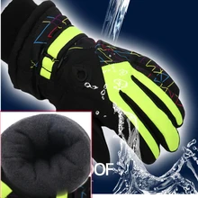 Зимние теплые варежки, детские лыжные перчатки для сноуборда, ветрозащитные водонепроницаемые лыжные перчатки для спорта на открытом воздухе, катания на лыжах, велоспорта