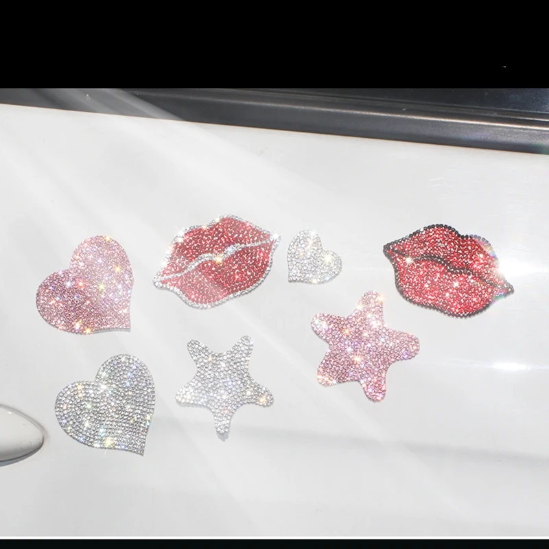 

bling accessories for car stickers and decals Stars Heart shape lips "DIY your pattern"
